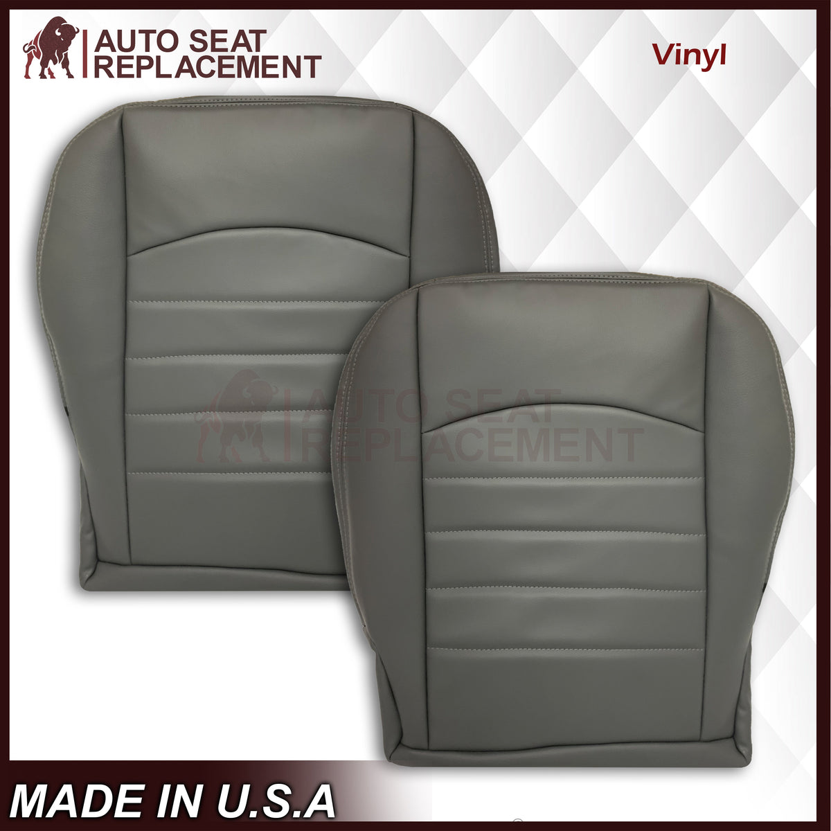 2013 - 2018 Dodge Ram Work Truck Replacement Vinyl Seat Covers Diesel Gray: Choose your side