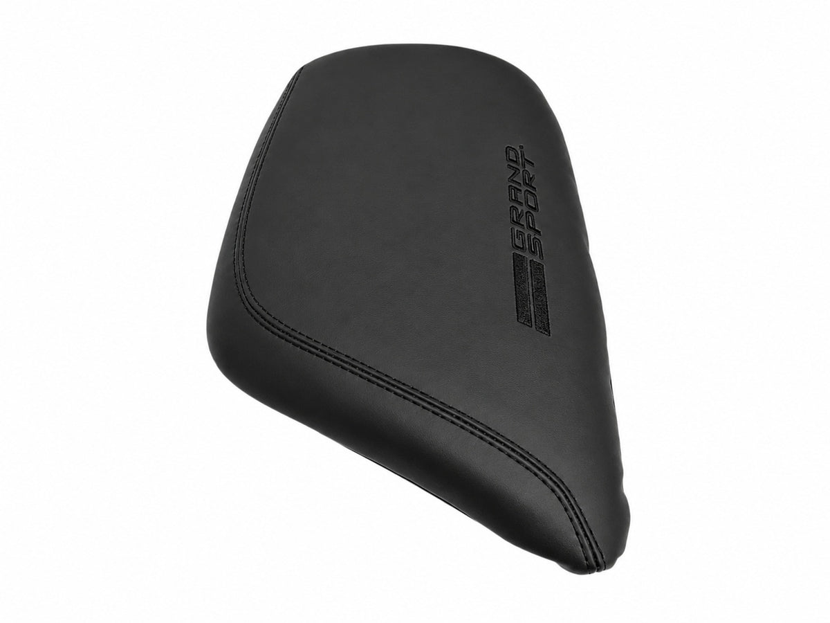 fits for chevy corvette c7 grand sport 2017 2018 2019 synthetic leather center console armrest cover with embroidery