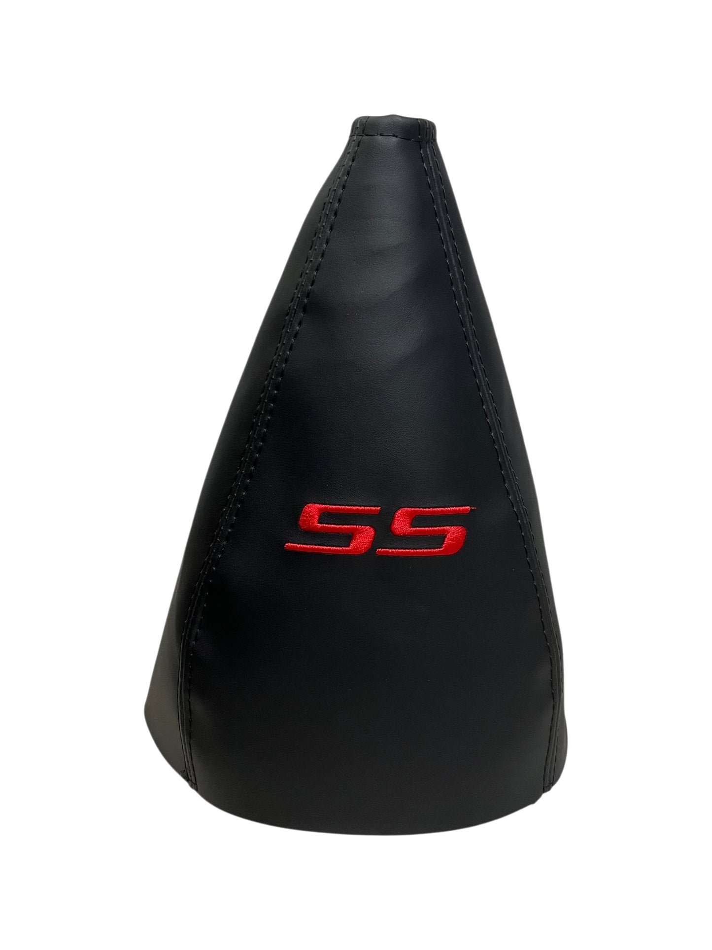 Replacement shift boot compatible with Chevy Camaro SS featuring custom embroidered design, premium manual shifter boot cover for upgraded interior styling 1997 1998 1999 2000 2001 2002 