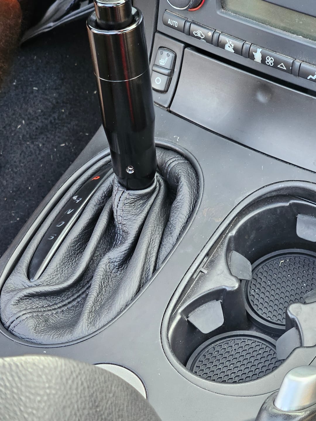 for chevy corvette c6 Black leather automatic shift boot cover 2005 2006 2007 2008 2009 2010 2011 2012 2013