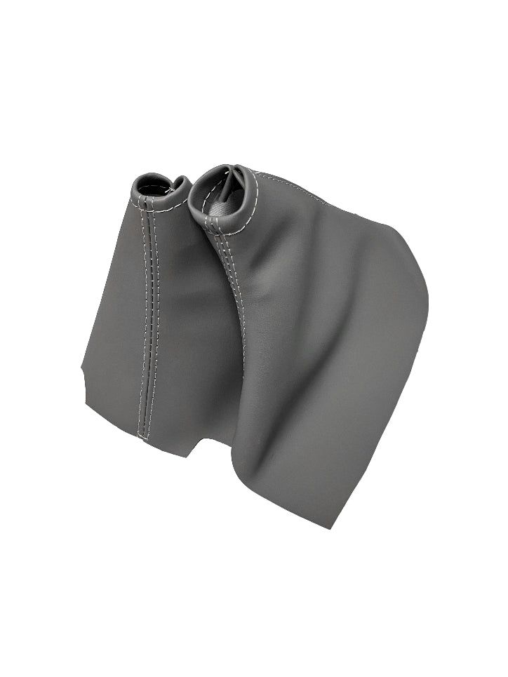chevy corvette c6 shift e brake boot 
 cover 2005-2013 titanium gray leather