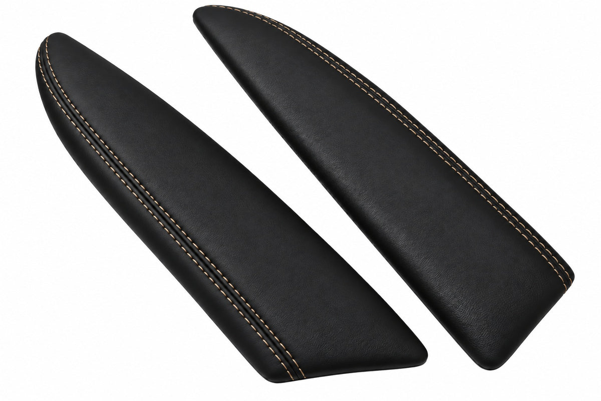 compatible with chevy corvette c6 2005 2006 2007 2008 2009 2010 2011 2012 2013 genuine leather 2x door armrest cover