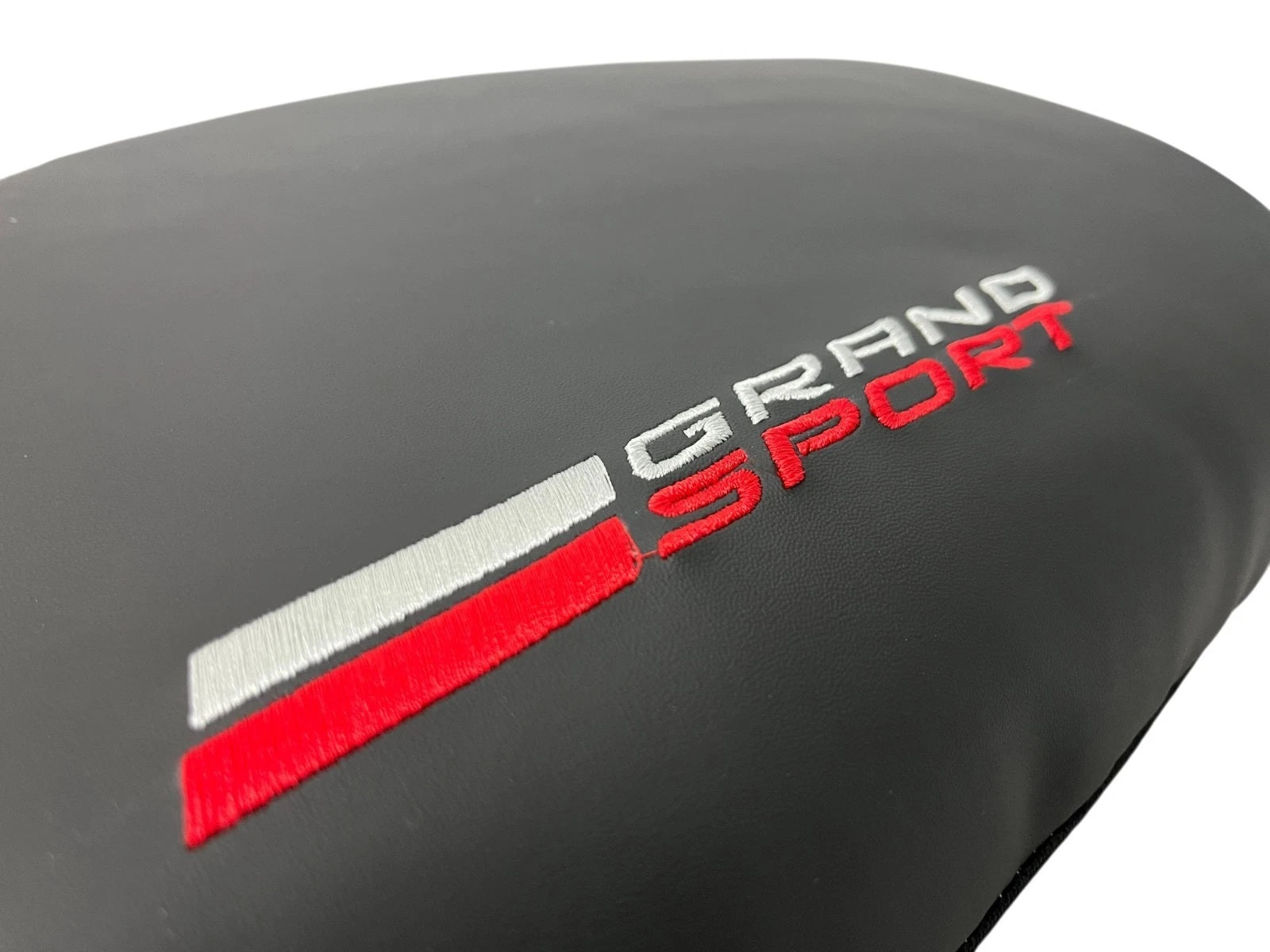 fits for chevy corvette c7 grand sport 2017 2018 2019 synthetic leather center console armrest cover with embroidery