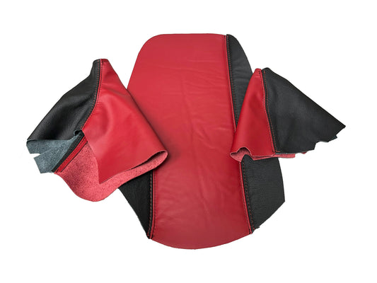 cobalt red black leather console lid armrest handbrake shift boot cover for 2005 2006 2007 chevy corvette c6