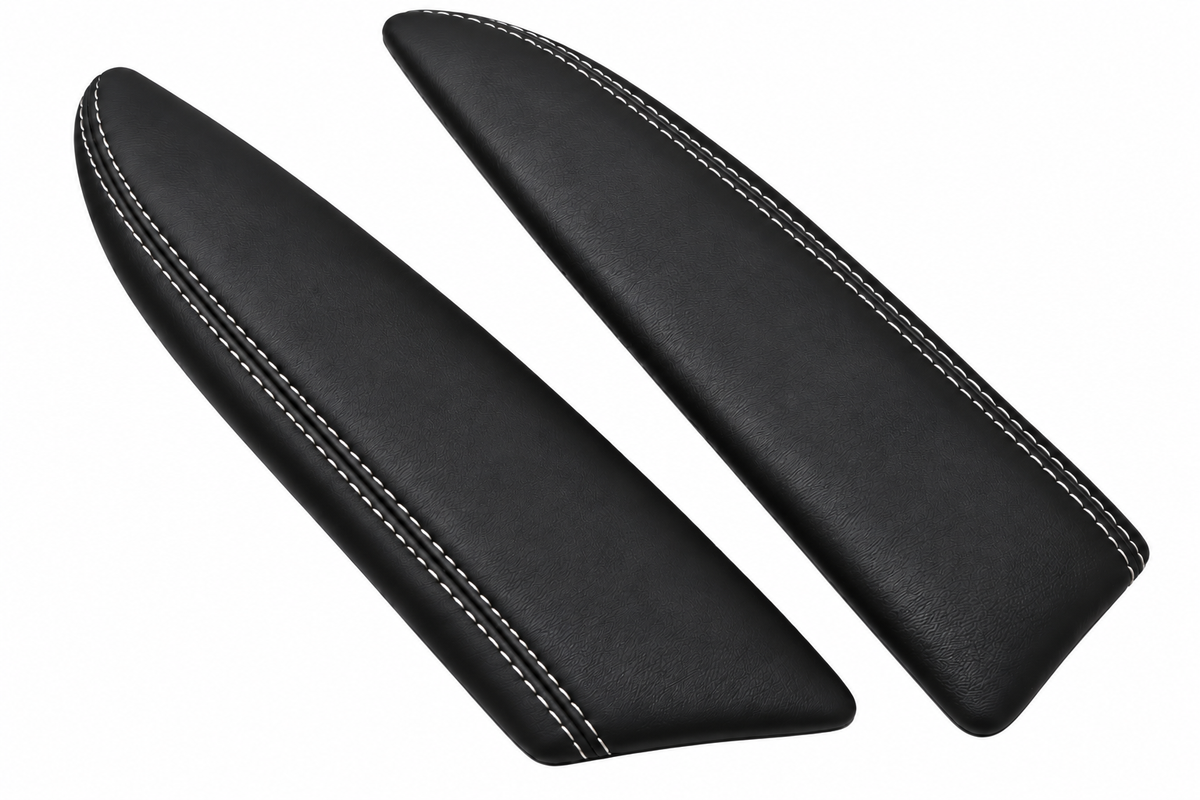 Genuine Leather 2X Door Armrest Cover Fits For Chevy Corvette C6 2005-2013