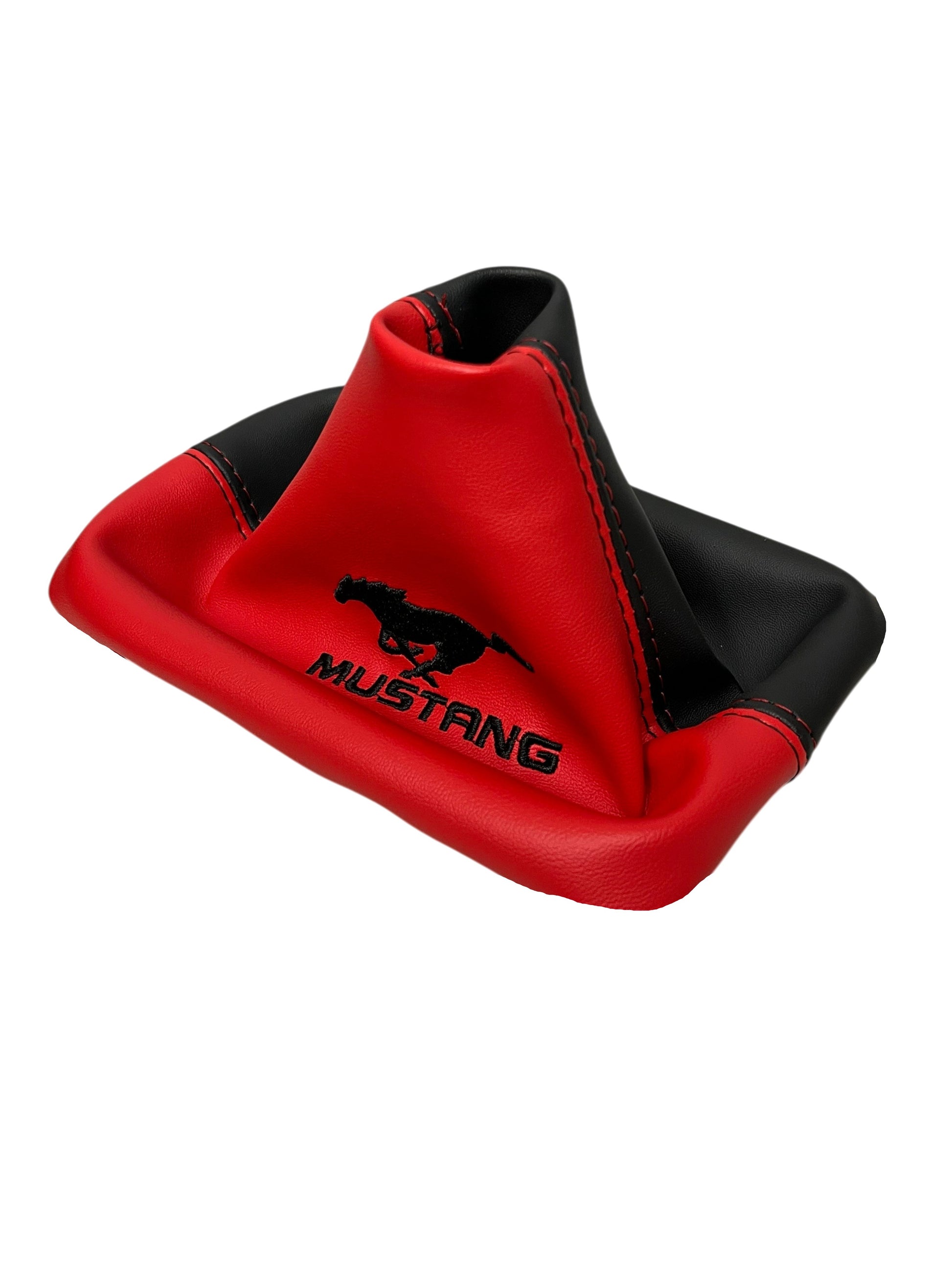 Manual transmission shift boot compatible with 2005-2009 Ford Mustang GT Convertible models, premium replacement interior cover handcrafted in USA