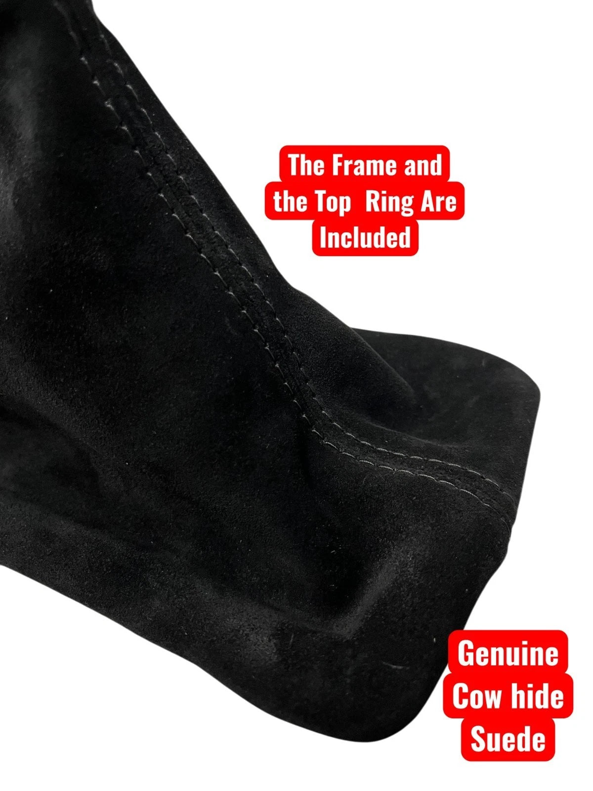 genuine suede manual shift boot cover for ford mustang gt convertible coupe 2005 2006 2007 2008 2009