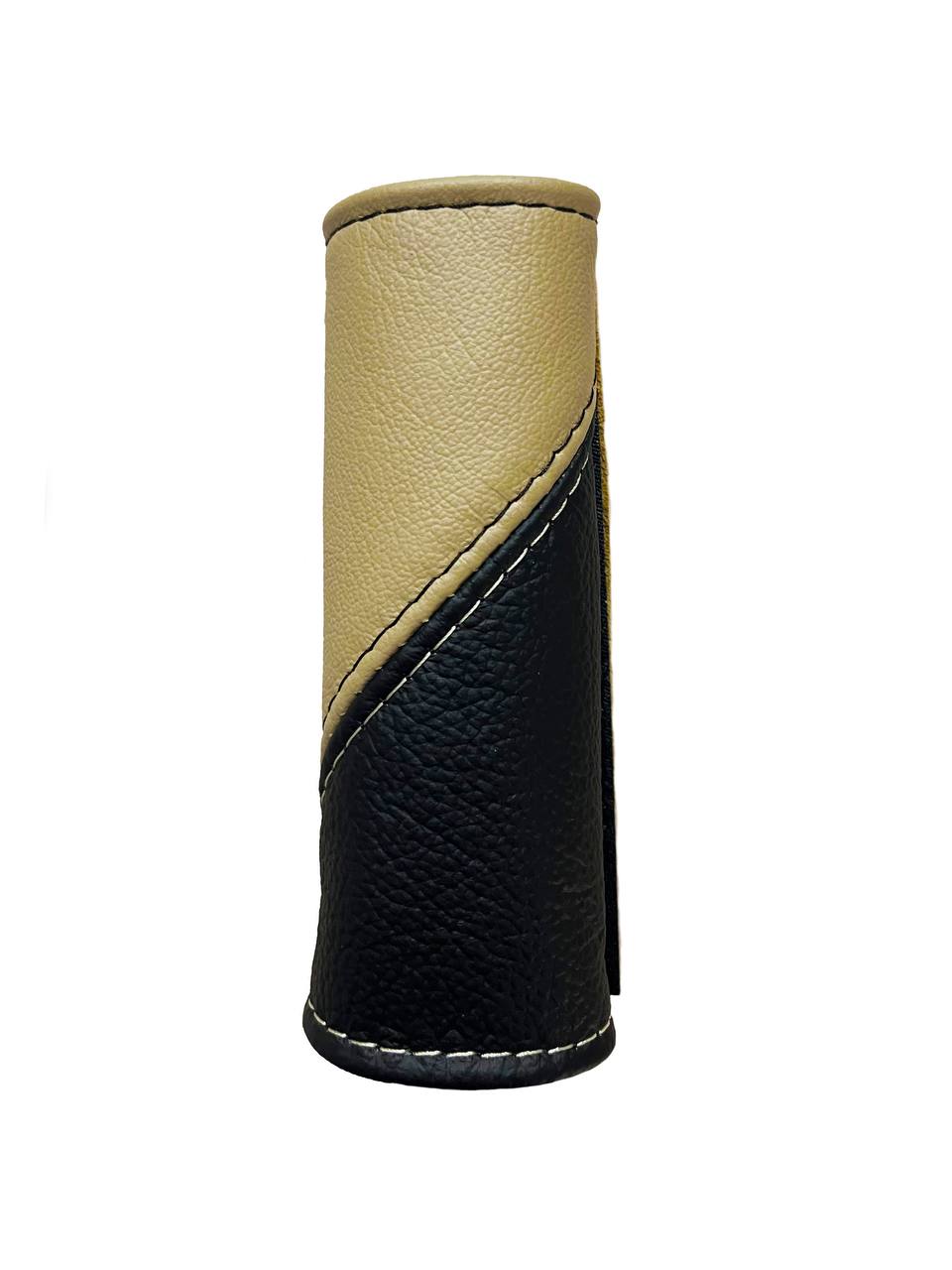 For 1997-2004 CORVETTE C5 Black & Oak Tan Leather Shift, E-Brake boot, Console, Grab, 2X Door Handle Cover