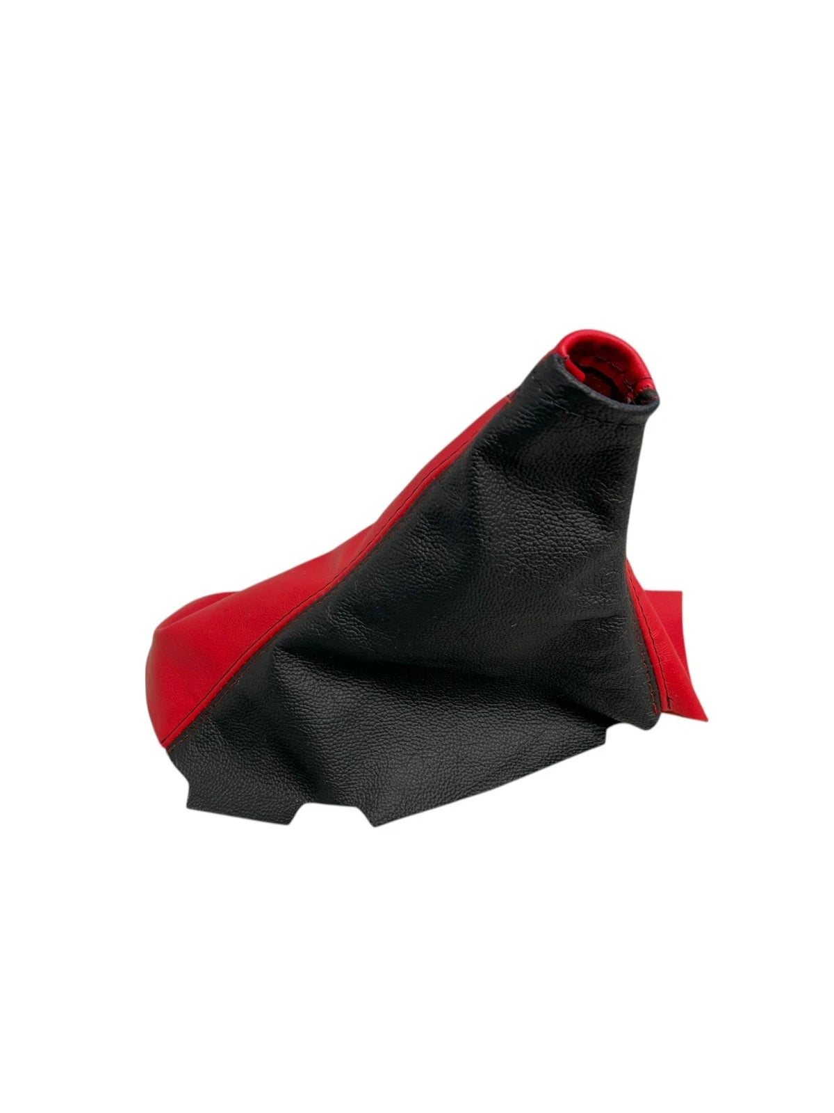 genuine leather parking brake & shift boot cover in torch red & black fits for  chevy corvette c5 z06 2001 2002 2003 2004