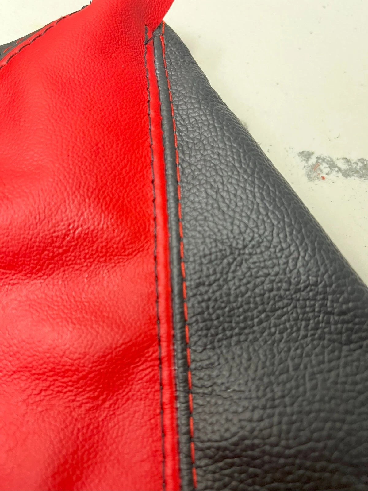 torch red black genuine leather shift boot cover for chevy camaro 2010 2011 2012 2013 2014 2015