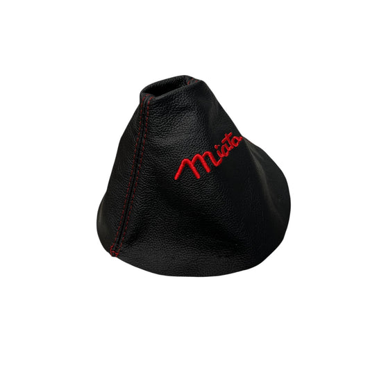 genuine leather shift boot cover manual transmission shifter mazda miata embroidery 2005 2006 2007 2008 2009
