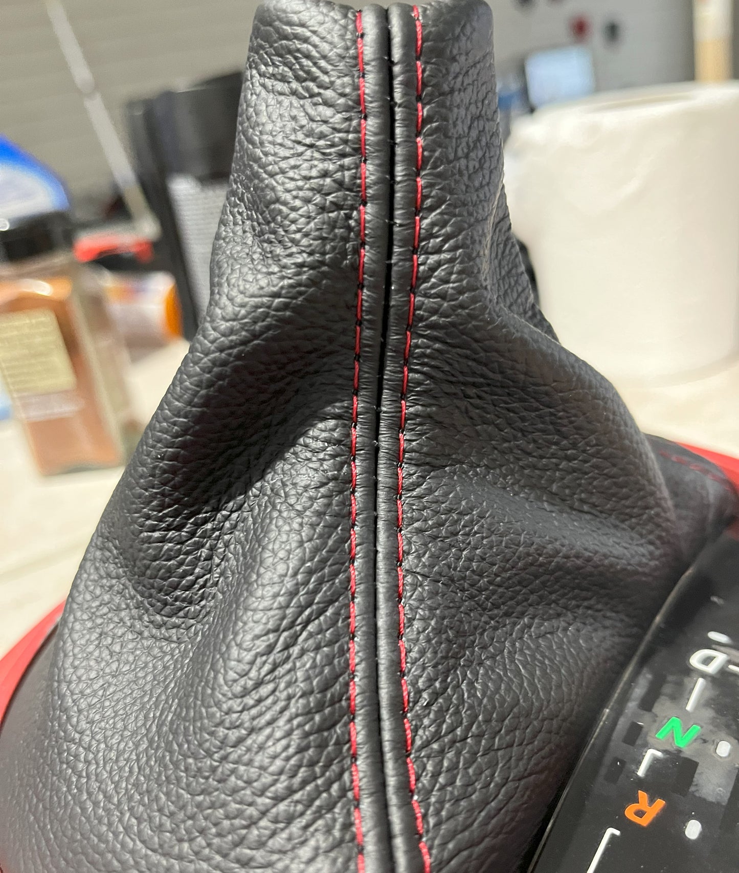 For subaru brz scion fr-s toyota gt 86 2012 2013 2014 2015 2016 2017 2018 2019 2020 red stitch leather shift parking brake boot cover
