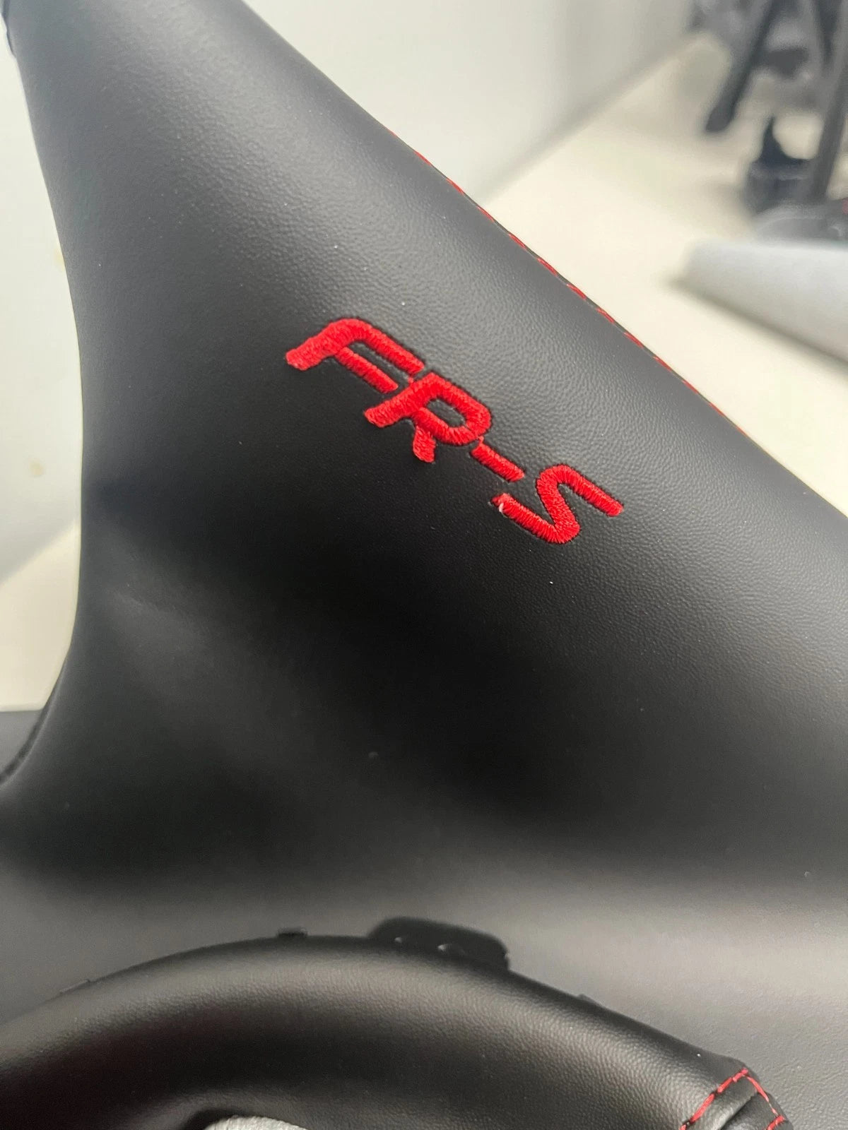 Manual transmission shift and e-brake boot cover set compatible with Scion FR-S featuring custom embroidery, premium interior upgrade, handcrafted replacement covers