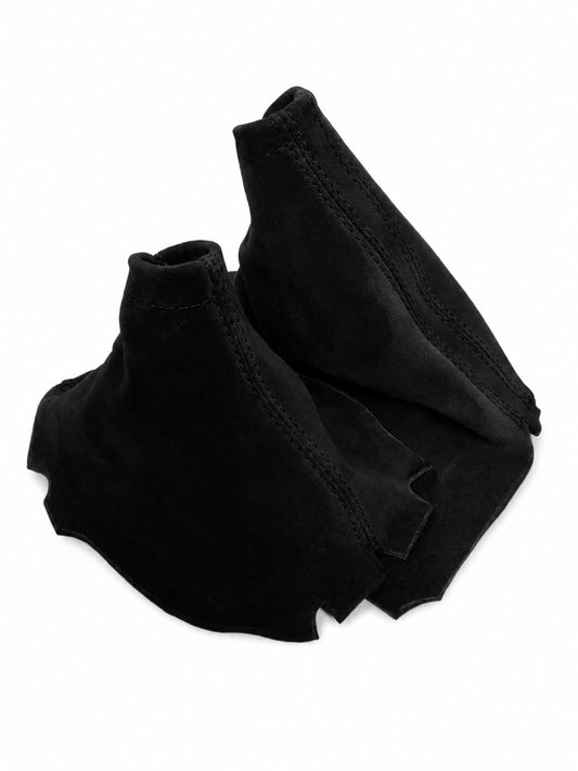 suede shift handbrake boot cover in black for subaru wrx non-sti 2015 2016 2017 2018 2019 2020 2021