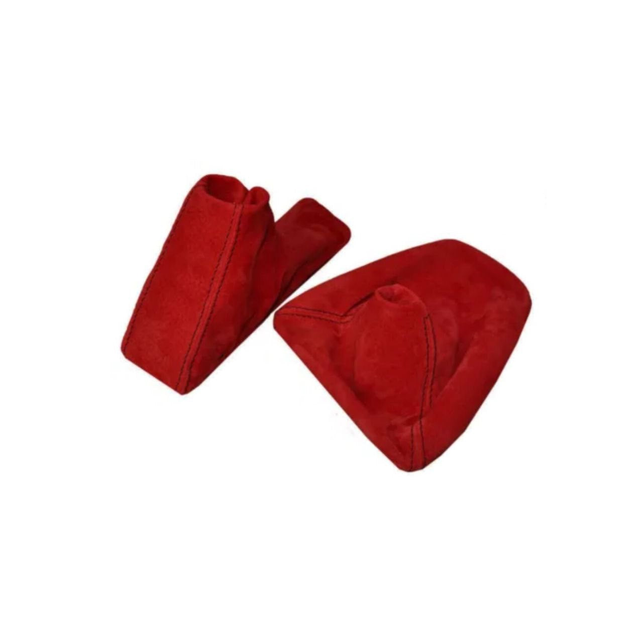 Torch Red SUEDE Manual Emergency Brake & Shift Boot Cover For 1991-2005 BMW E91 92 93 M3