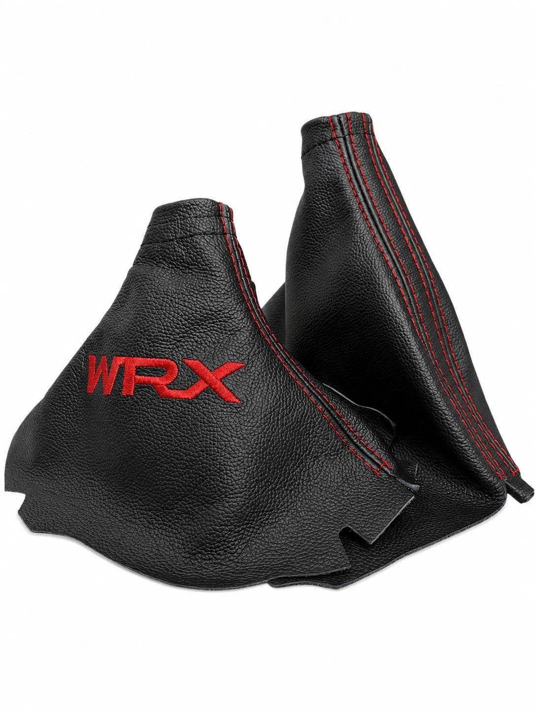 Leather Handbrake & Shift Boot Cover with Embroidery for Subaru Impreza WRX Non STI