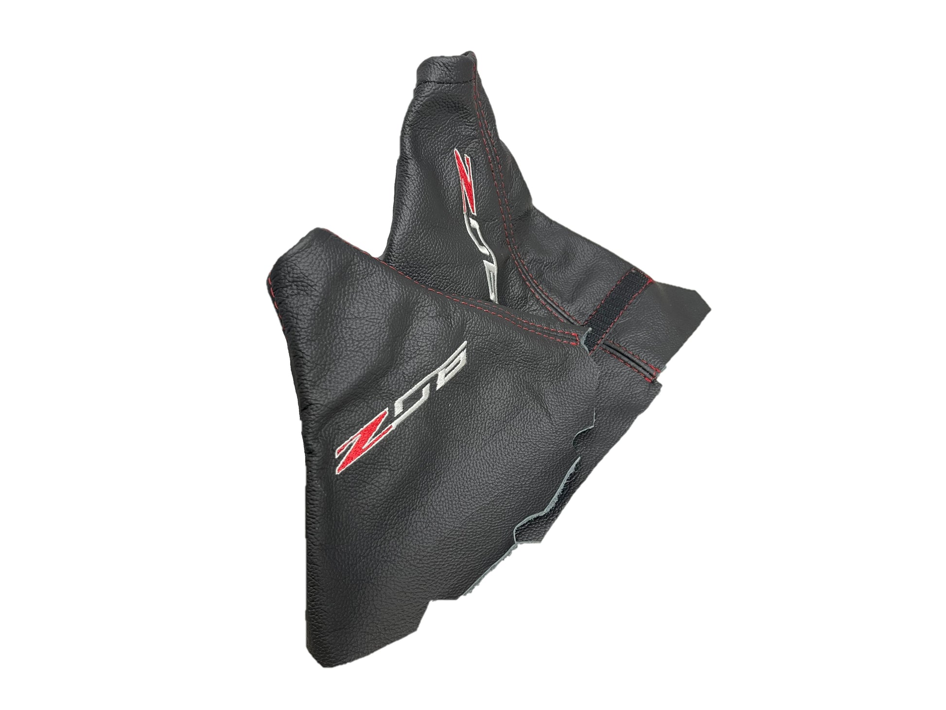genuine leather shift handbrake boot cover with embroidery for chevy corvette c5 z06 2001 2002 2003 2004  