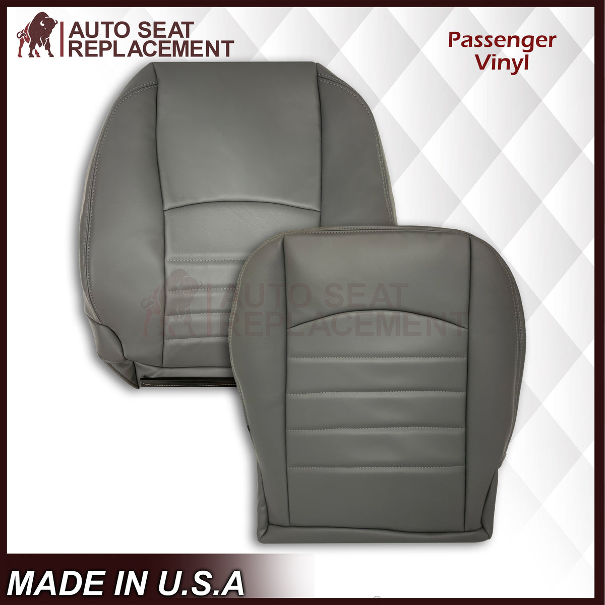 2013 - 2018 Dodge Ram Work Truck Replacement Vinyl Seat Covers Diesel Gray: Choose your side