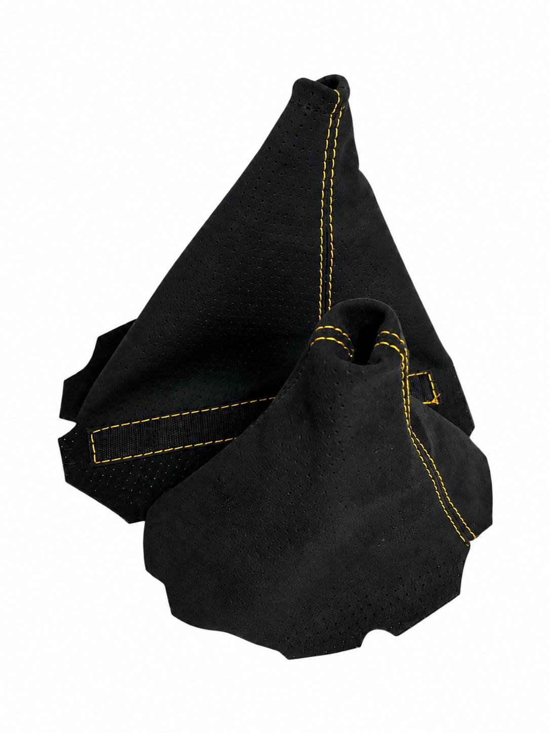 Fits For Chevy Corvette C5 Perforated Alcantara Suede Shift & Handbrake Boot Cover