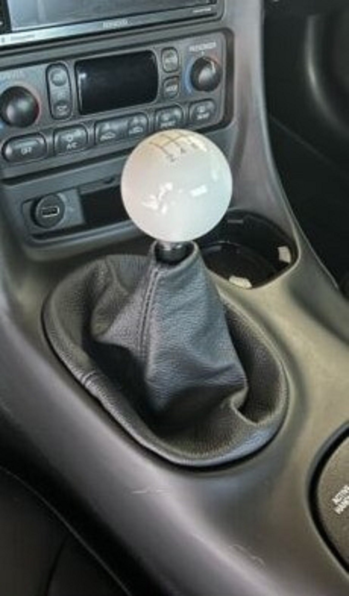 for chevy corvette c5 v8 z06 coupe Black leather manual shift boot cover 1997 1998 1999 2000 2001 2002 2003 2004