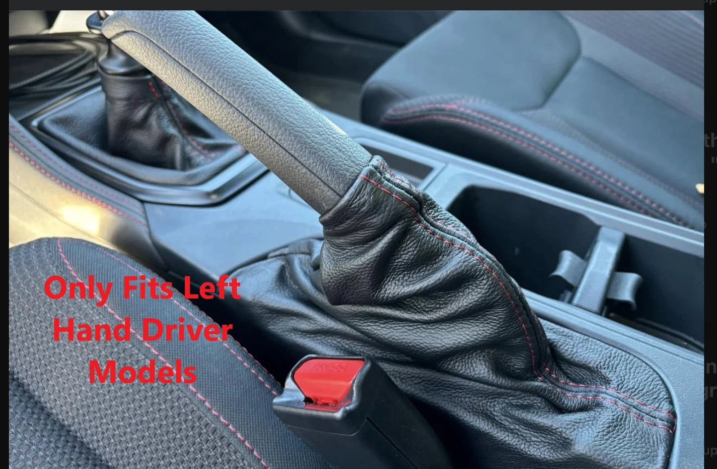 for subaru wrx tr vb trims 2022 2023 2024 2025 2026 genuine leather handbrake shift boot cover in black