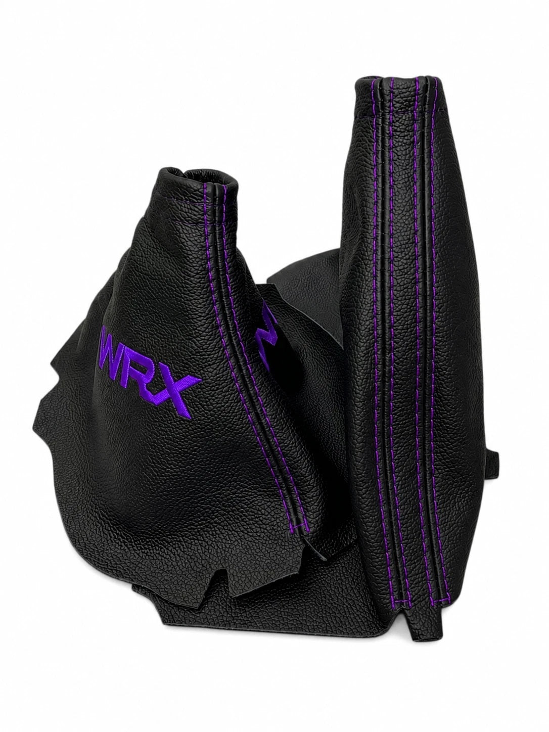 Leather Handbrake & Shift Boot Cover with Embroidery for Subaru Impreza WRX Non STI