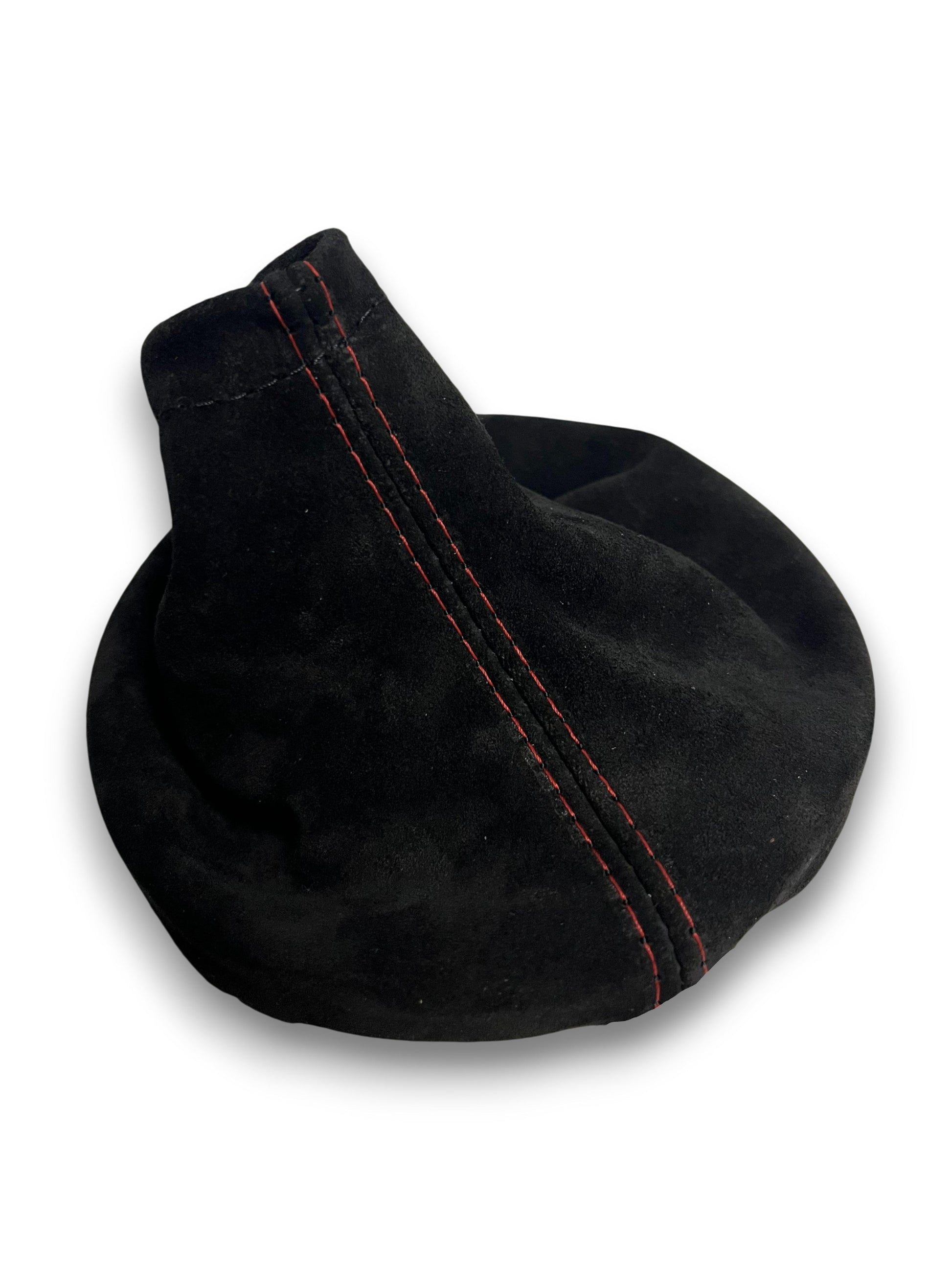Subaru STI 2015–2021 suede shift boot replacement with red contrast stitching