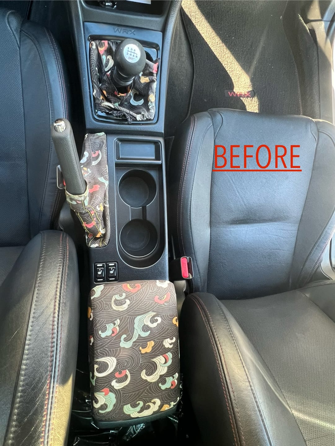 2008 - 2016 Subaru Impreza WRX STI Shift E-brake Boot Set console cover 2009 2010 2011 2012 2013 2014 2015 