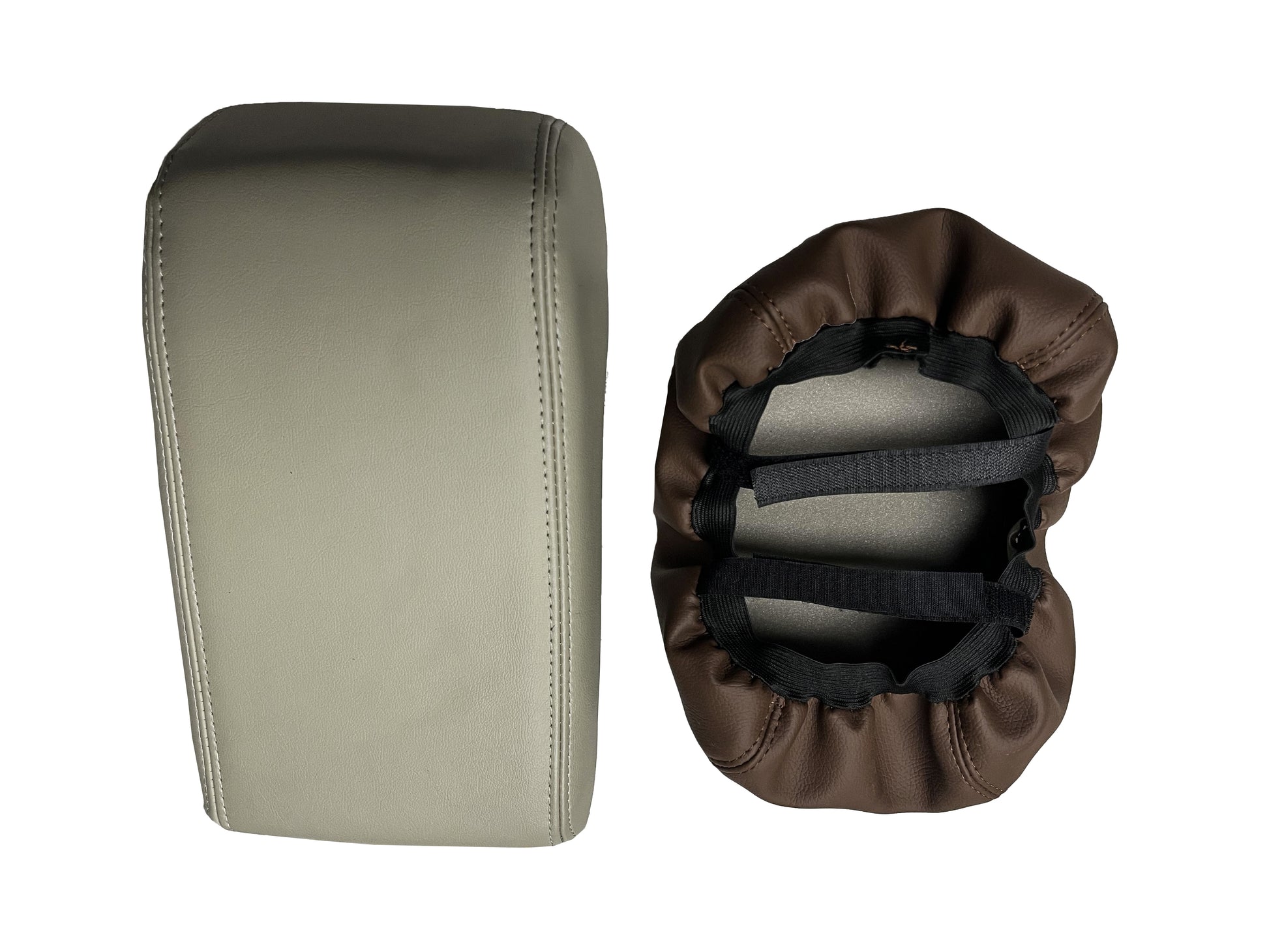 java brown synthetic leather console armrest cover for subaru legacy outback 2010 2011 2012 2013 2014