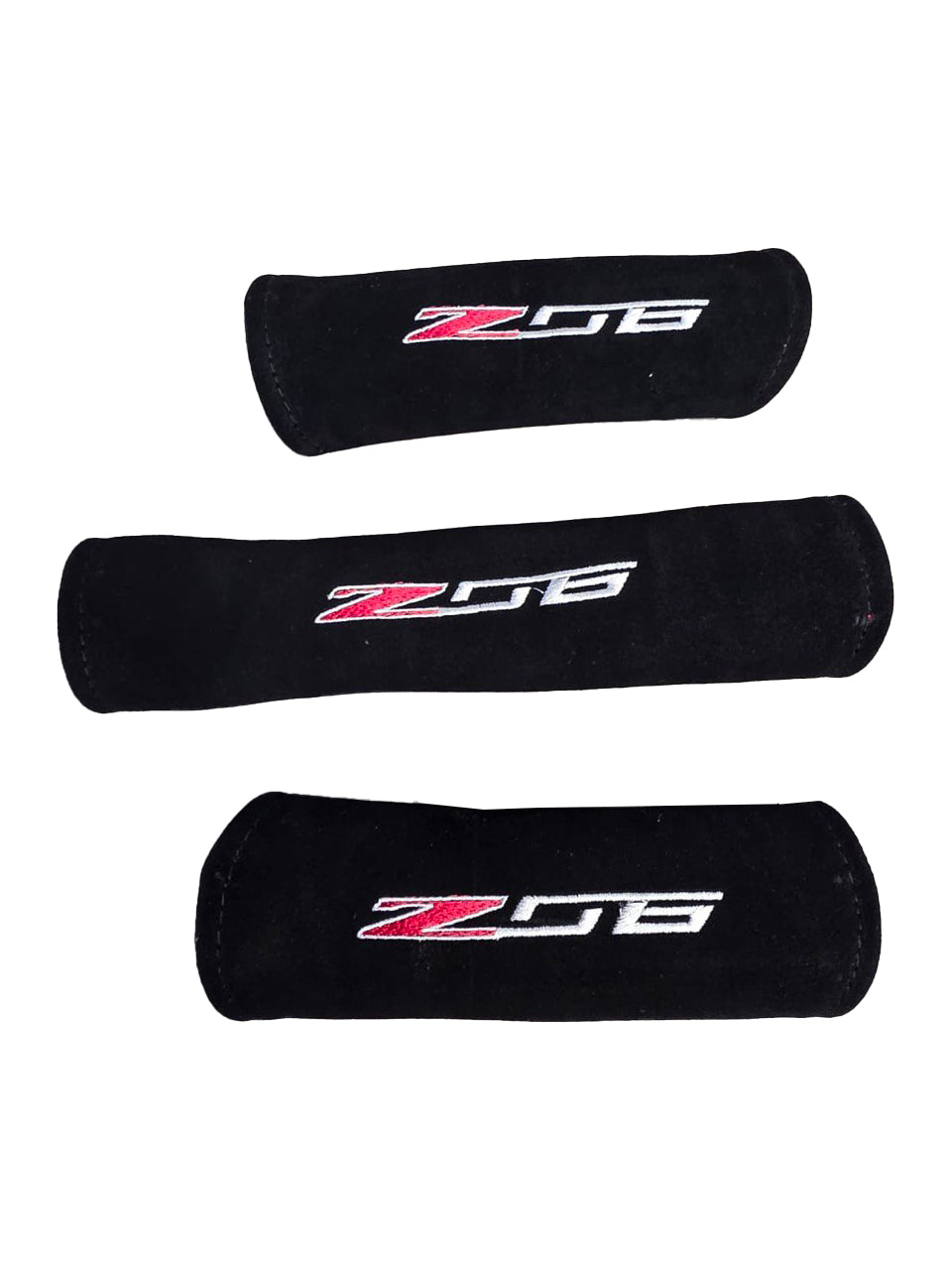 for chevy corvette c v8 z06 coupe 2-door 1997 1998 1999 2000 2001 2002 2003 2004 genuine suede passenger grab & door handle cover with embroidery 