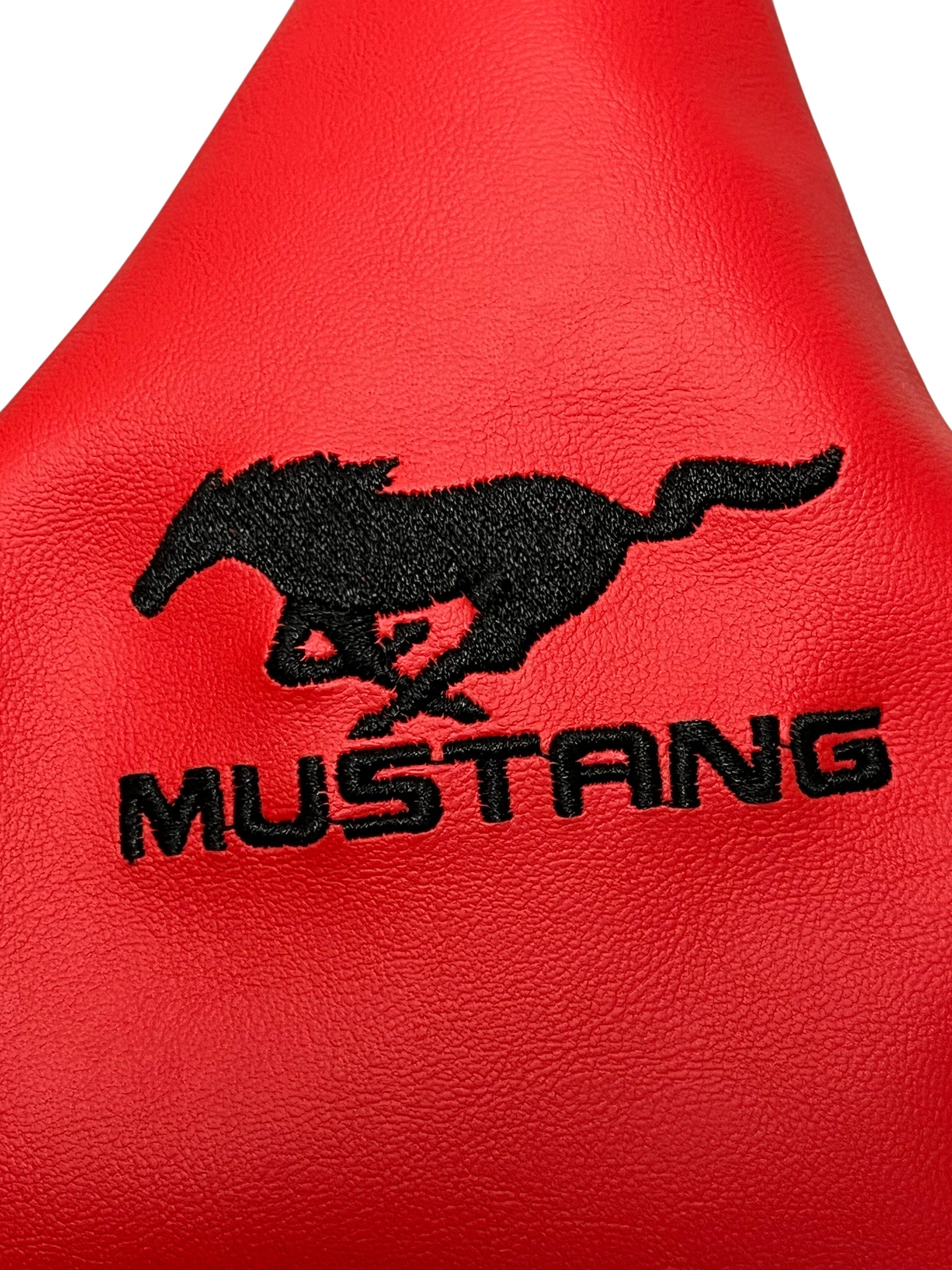 Manual transmission shift boot compatible with 2005-2009 Ford Mustang GT Convertible models, premium replacement interior cover handcrafted in USA