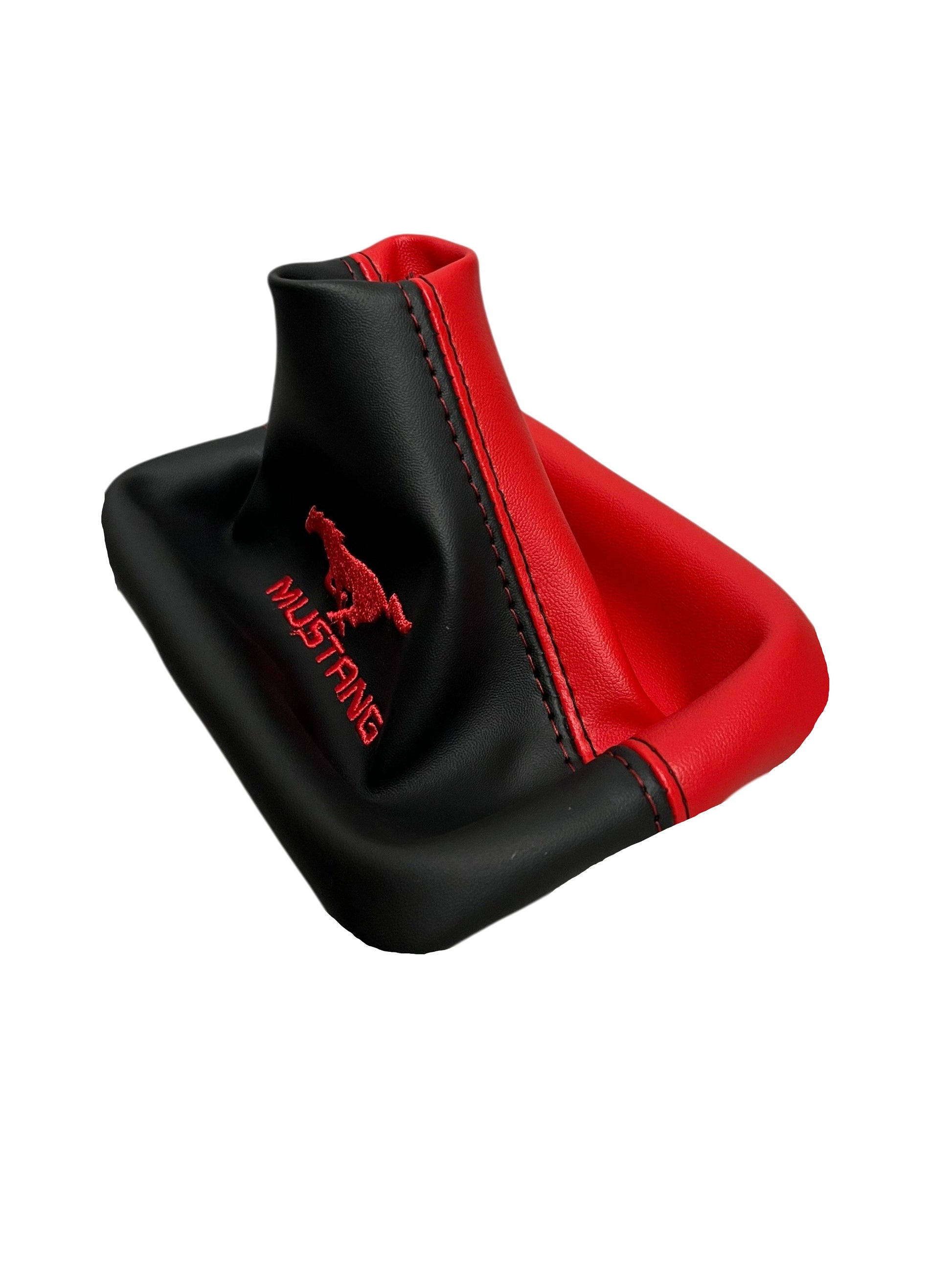 Manual transmission shift boot compatible with 2005-2009 Ford Mustang GT Convertible models, premium replacement interior cover handcrafted in USA
