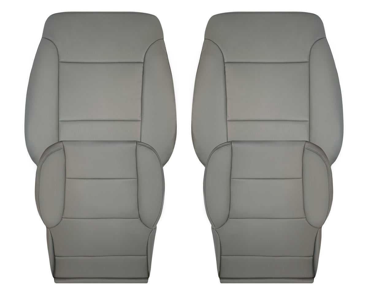 2014-2024 Chevy Silverado 4500HD 5500HD 6500HD WORK TRUCK Synthetic Leather Seat Covers: Gray